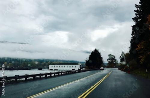 Oregon back road in the rain