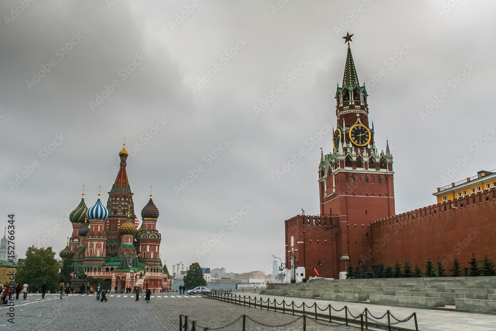 St. Basil's Cathedral and Red square in Moscow