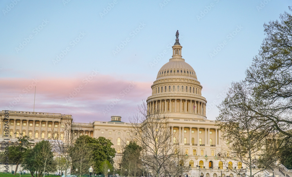 The famous US Capitol in Washington DC - WASHINGTON DC - COLUMBIA - APRIL 7, 2017