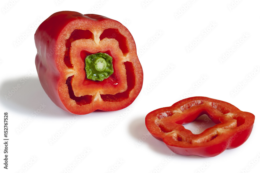 Isolated red sweet pepper on the white background Isolated red sweet pepper on the white background