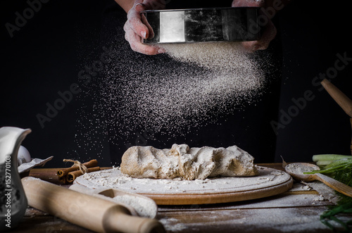 Preparation of the test. Bakery products photo