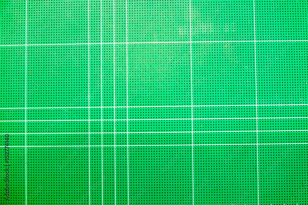 Close-up Green Cutting Plate used, textured and background