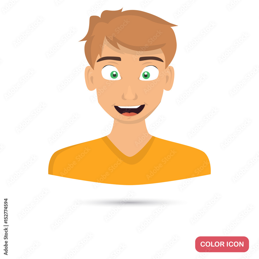 Men avatar icon in cartoon style for web and mobile design Men avatar icon in cartoon style for web and mobile design