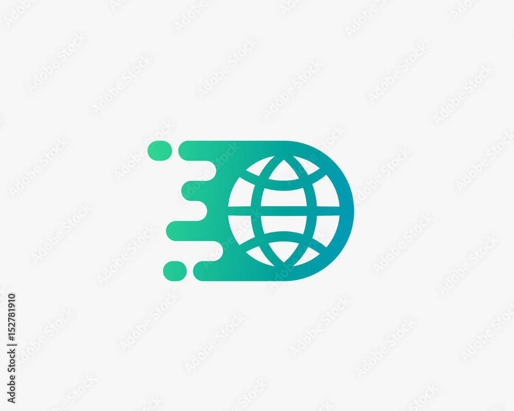 Planet earth vector logo design. Globe shipping delivery company icon creative logotype. Planet earth vector logo design. Globe shipping delivery company icon creative logotype.