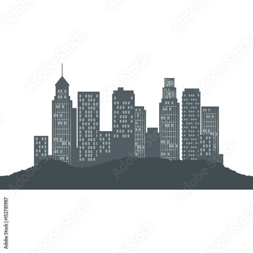 cityscape buildings isolated icon vector illustration design