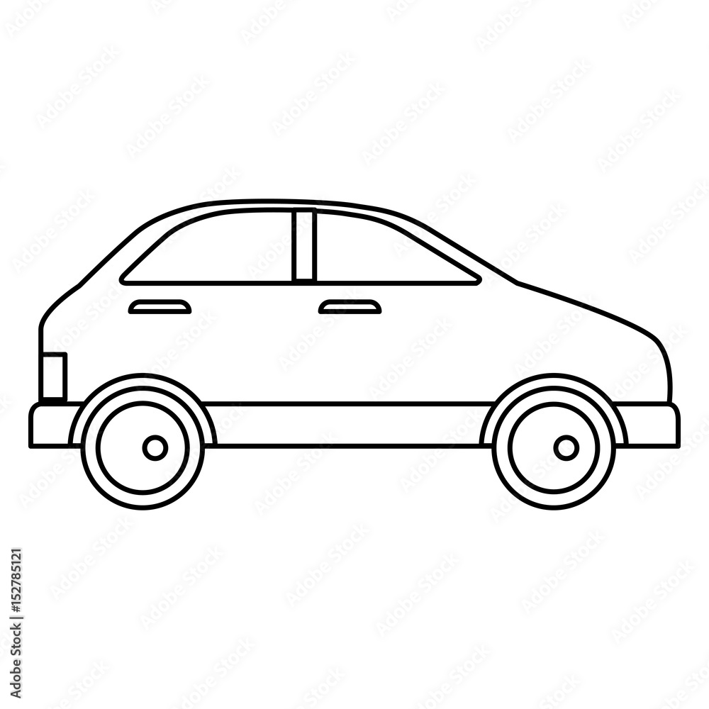 car vehicle sedan icon vector illustration design