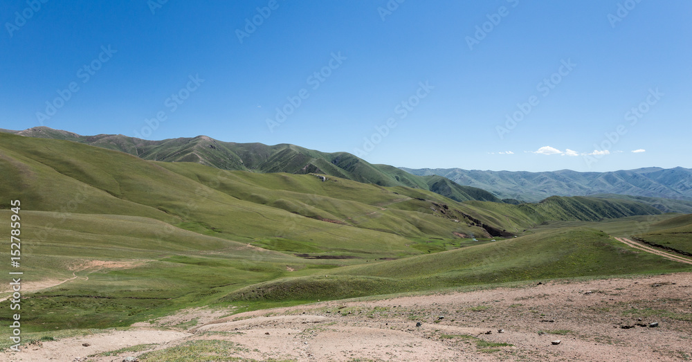 Kochkor's green valleys in Kyrgyzstan