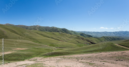 Kochkor's green valleys in Kyrgyzstan