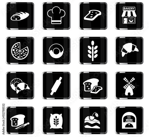 bakery icon set