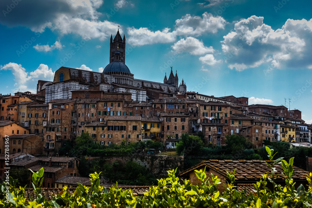 View of the city Siena, Tuscany, Italy