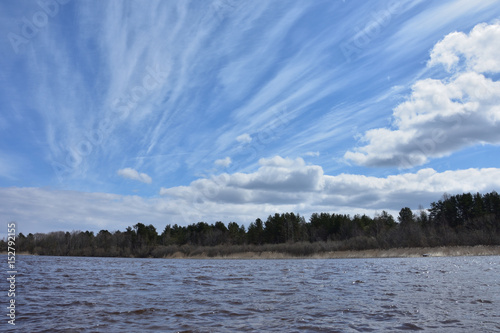 Clouds over the river