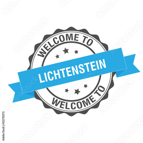 Welcome to Lichtenstein stamp illustration