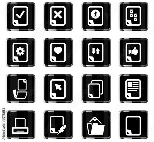 documents icon set