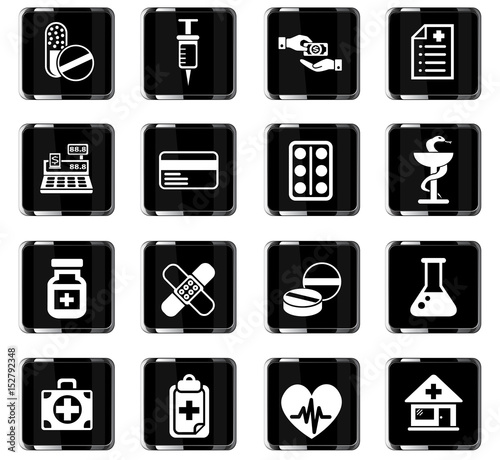 drug store icon set