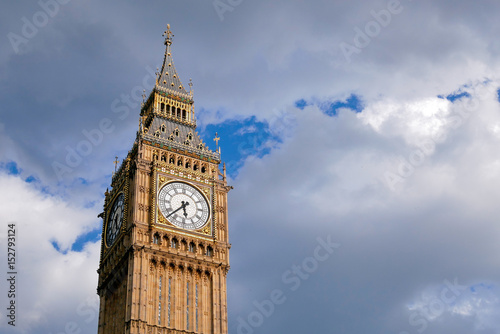 Big Ben and Westminster abbey in London, England photo