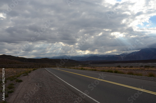 Open road in Argentinian Andes