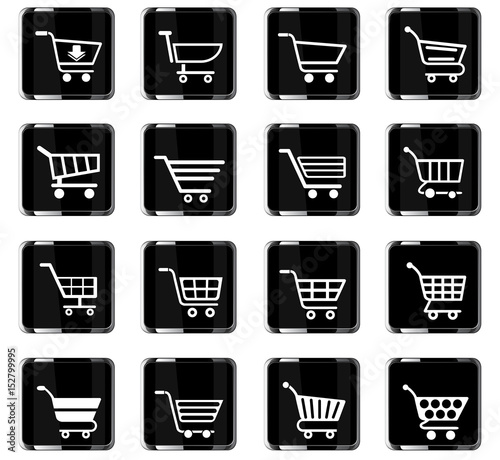 shopping cart icon set