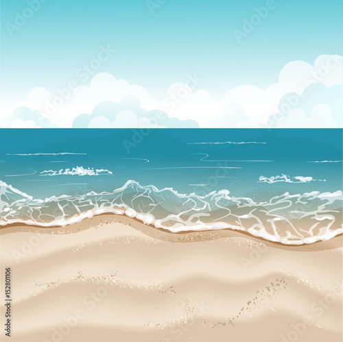 Illustration of Tropical beach background