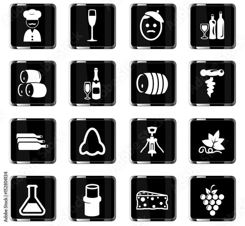 vineyard icon set