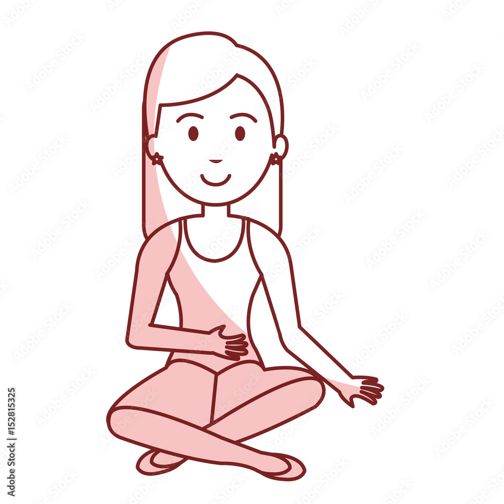 beautiful and young woman sitting character vector illustration design beautiful and young woman sitting character vector illustration design