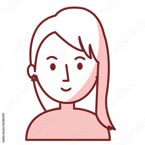 young woman shirtless avatar character vector illustration design