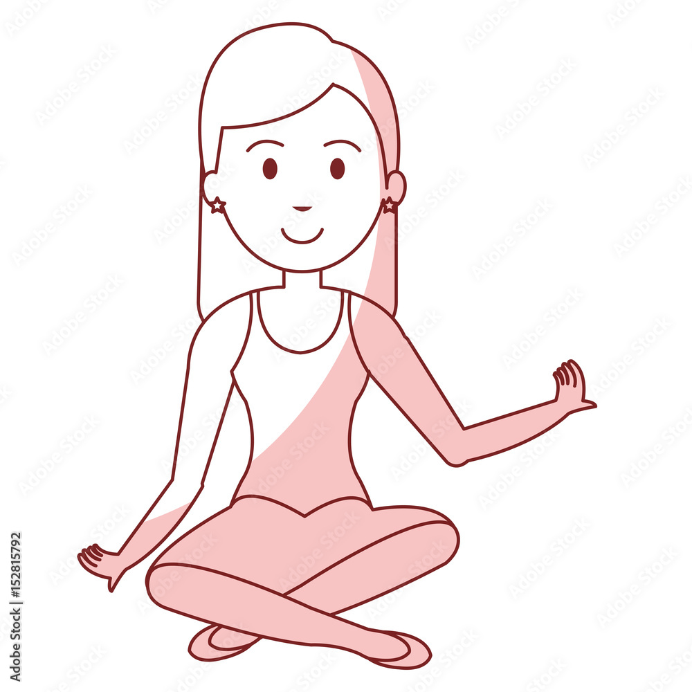 beautiful and young woman sitting character vector illustration design beautiful and young woman sitting character vector illustration design