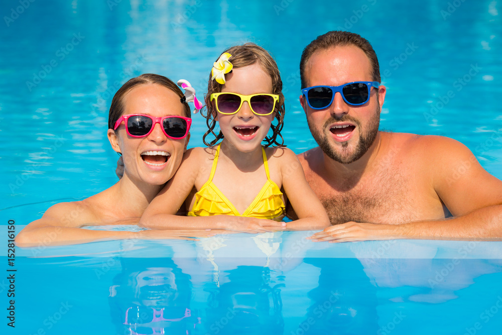 Happy family having fun on summer vacation Happy family having fun on summer vacation
