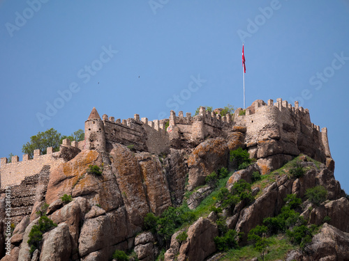 Afyon, Turkey - May 12, 2017: ancient castle in Afyon, Turkey photo
