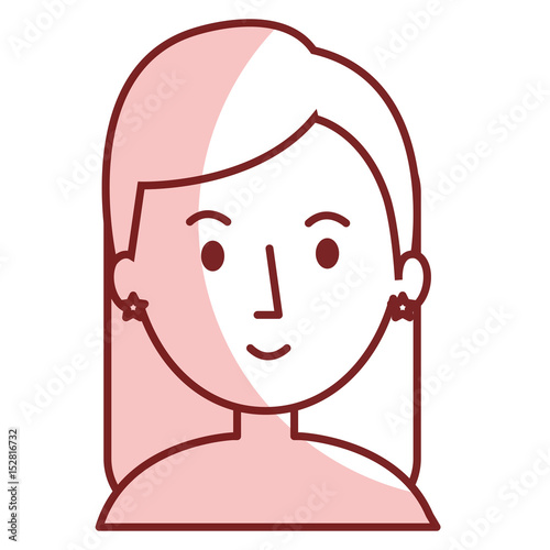 young woman shirtless avatar character vector illustration design