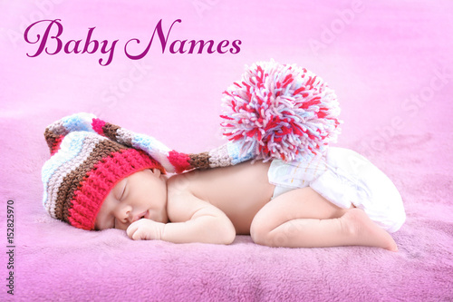 Cute little baby with wicke...