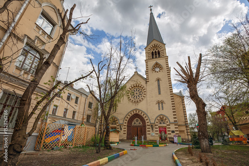 Evangelical Lutheran Cathedral of saints Peter and Paul in the area of Kitay-Gorod within the downtown of Moscow, Russia. photo