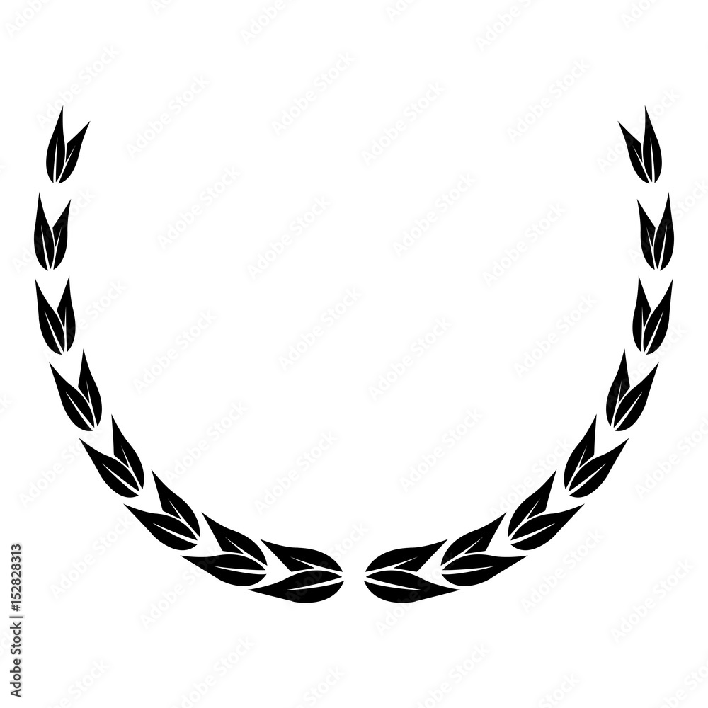 laurel wreath victory decoration leaves vector illustration laurel wreath victory decoration leaves vector illustration