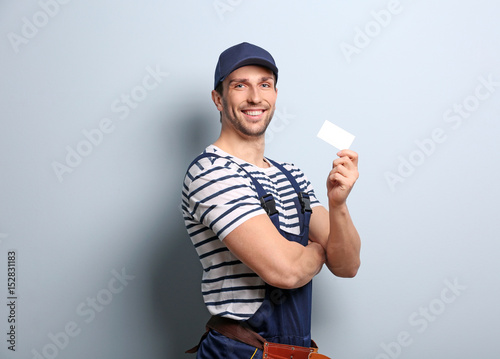 Handsome worker with busine...