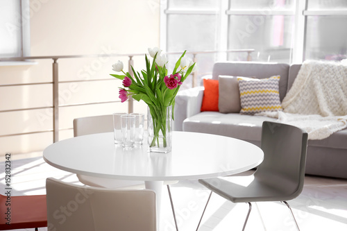 Modern living room with tab...