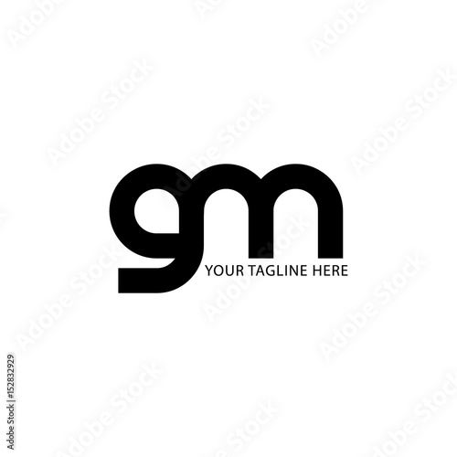 Initial letter GM Rounded Lowercase Logo