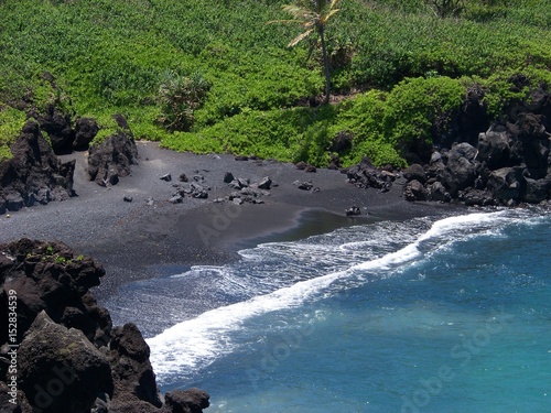 A Black Sand Beach - Maui, HI