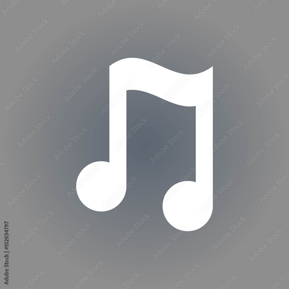 Music note icon stock vector illustration flat design Music note icon stock vector illustration flat design