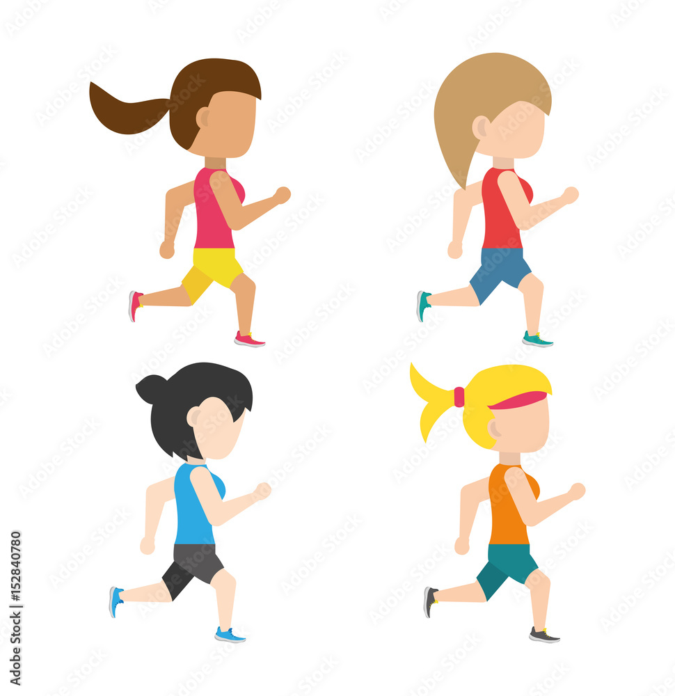 athletes running in competition championship, vector illustration athletes running in competition championship, vector illustration