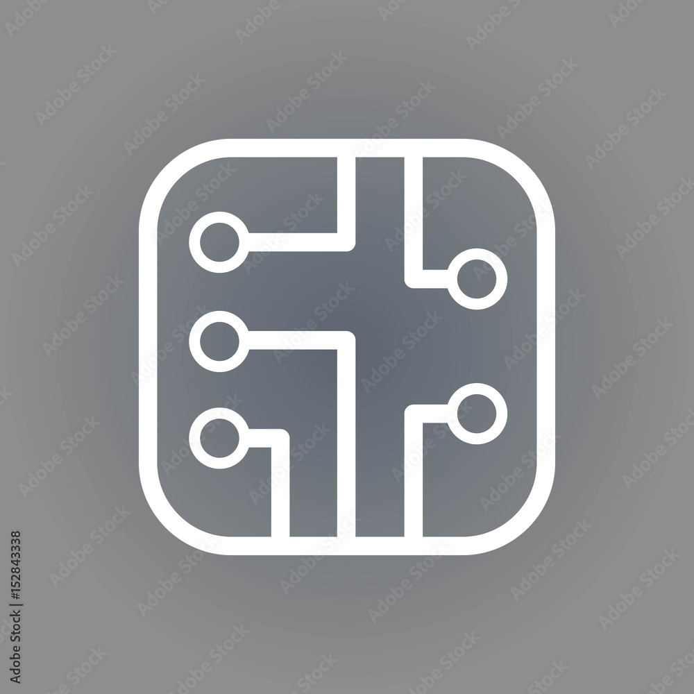 circuit board icon stock vector illustration flat design circuit board icon stock vector illustration flat design