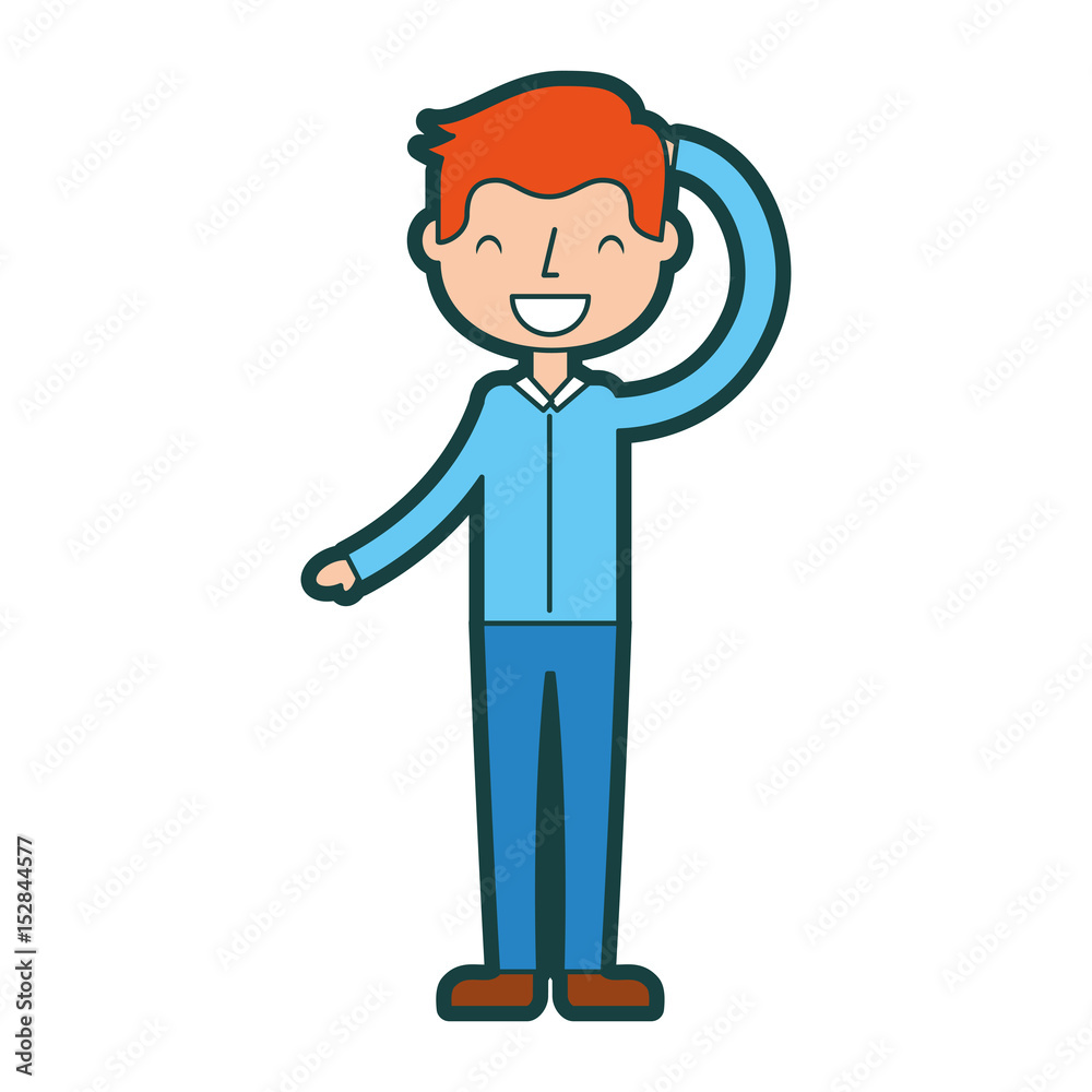 isolated smiling handsome icon boy vector illustration graphic illustration