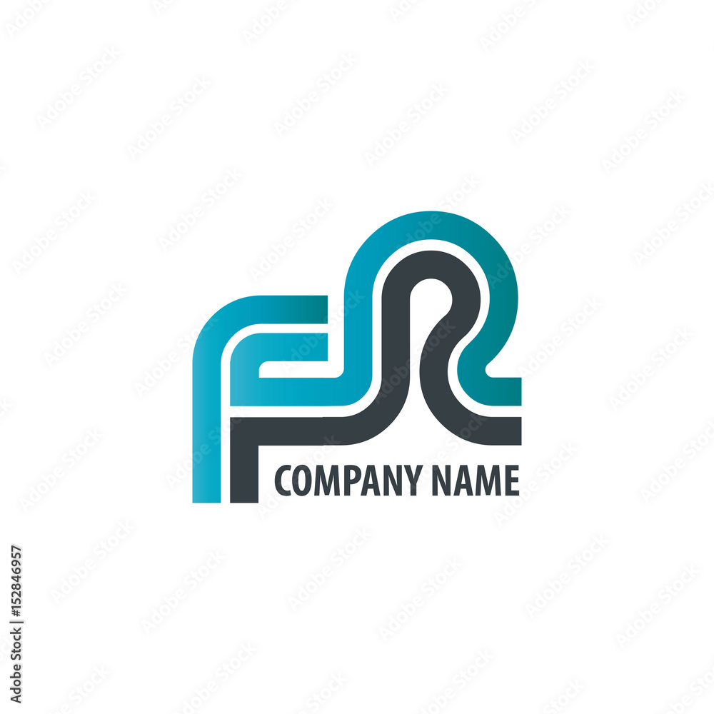 Initial Letter FR Linked Design Logo