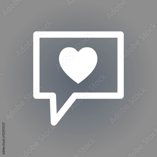 Speech Bubbles Icon. chat love pictogram stock vector illustration