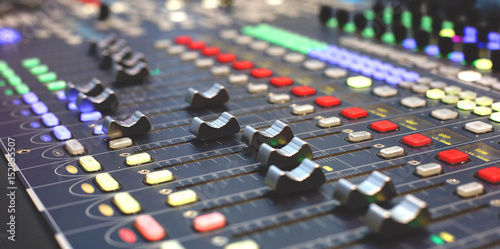 Professional audio mixing console radio / TV broadcasting photo