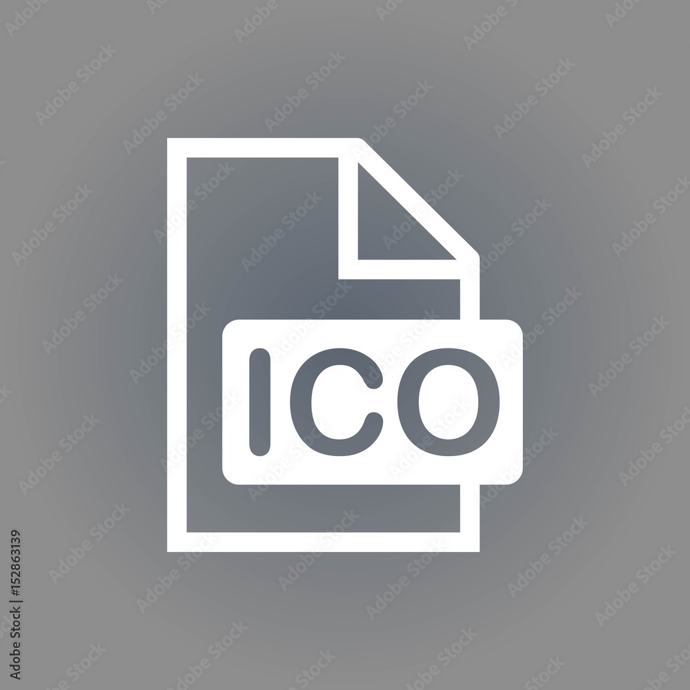 ico icon stock vector illustration flat design ico icon stock vector illustration flat design