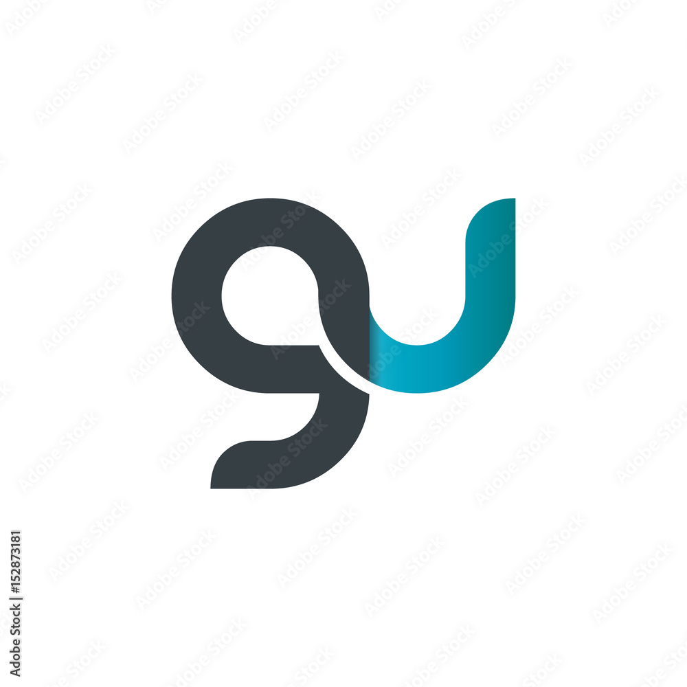 Initial Letter GU Rounded Lowercase Logo Initial Letter GU Rounded Lowercase Logo