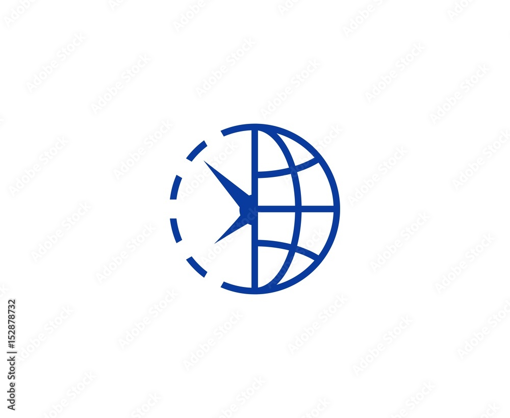 Globe clock logo