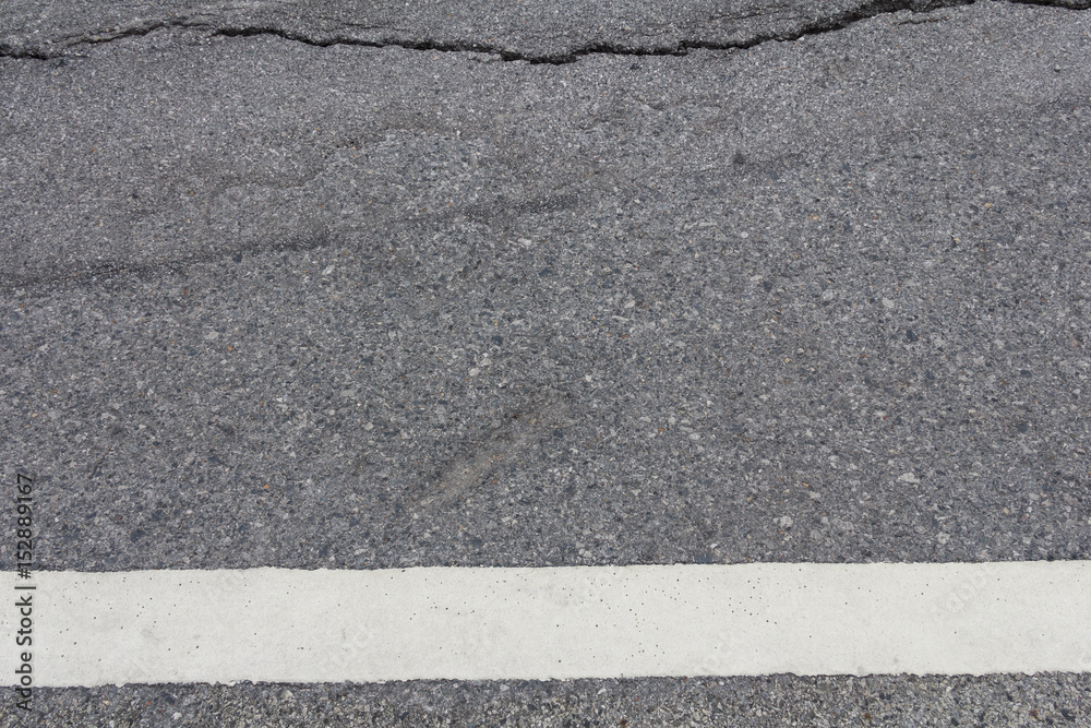 Obraz premium road surface crack is dangerous for background