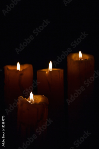 Candlelight on black background