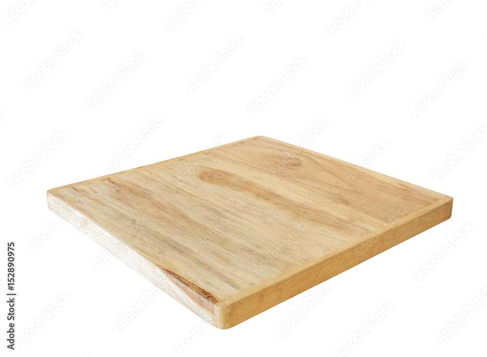 Wooden table top on white background Wooden table top on white background