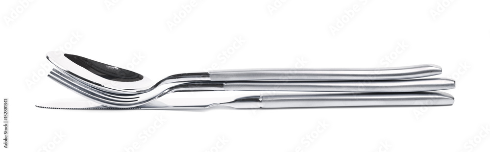 Knife, fork and spoon composition isolated Knife, fork and spoon composition isolated